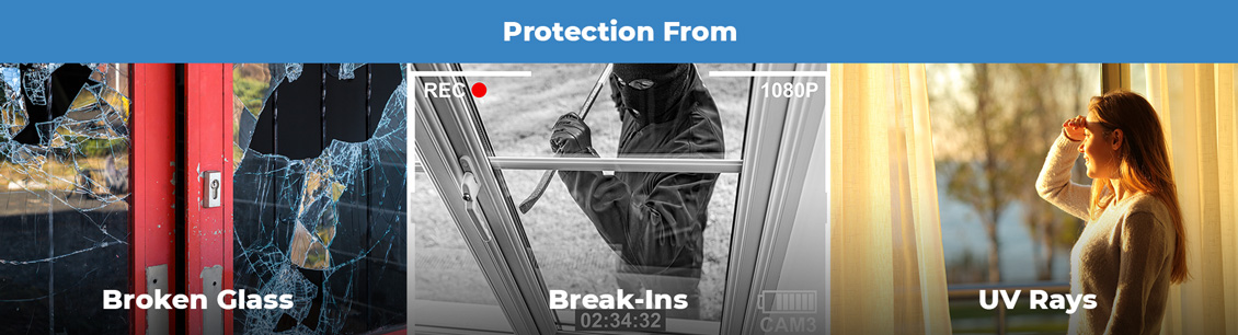 CoolVu's Security window films Offer Protection From Broken Glass, Break-Ins, and UV Rays